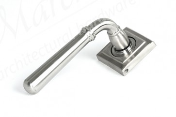 Newbury Lever on Rose Set (Square) Unsprung - Satin SS (316)