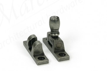 Mushroom Brighton Fastener - Narrow (Square) - Pewter Patina