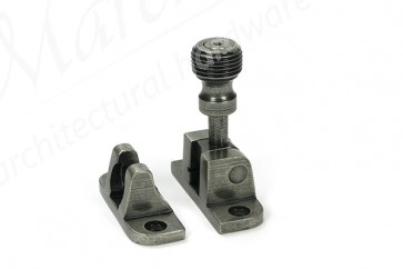 Beehive Brighton Fastener (Radiused) - Pewter Patina