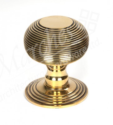 Beehive Centre Door Knob - Aged Brass