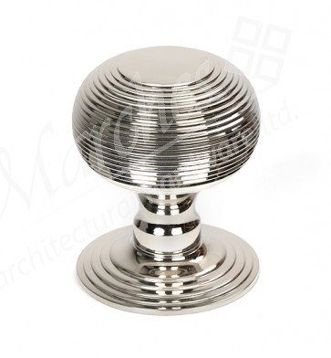 Beehive Centre Door Knob - Polished Nickel