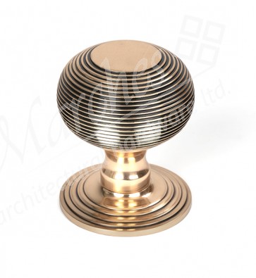 Beehive Centre Door Knob - Polished Bronze