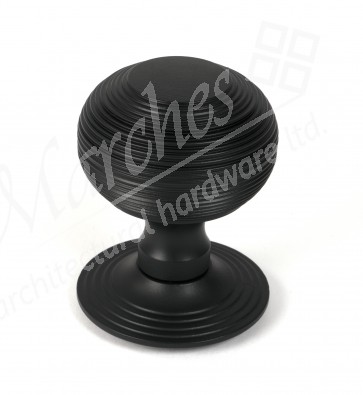 Beehive Centre Door Knob - Matt Black
