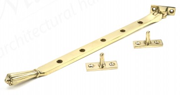 12" Hinton Stay - Polished Brass 