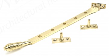 12" Reeded Stay - Polished Brass 