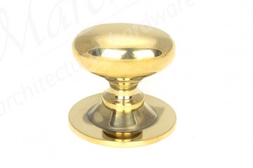 33mm Oval Cabinet Knob - Aged Brass