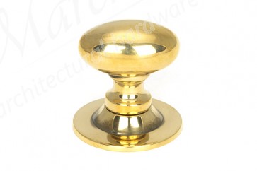 40mm Oval Cabinet Knob - Aged Brass