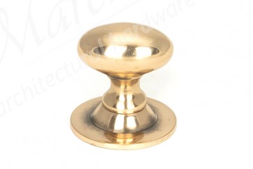 33mm Oval Cabinet Knob - Polished Bronze