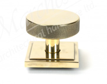 Brompton Centre Door Knob (Square) - Aged Brass