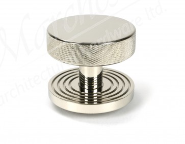 Brompton Centre Door Knob (Beehive) - Polished Nickel