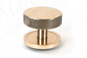 Brompton Centre Door Knob (Plain) - Polished Bronze