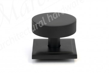 Brompton Centre Door Knob (Square) - Matt Black