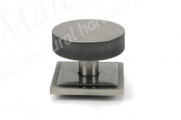 Brompton Centre Door Knob (Square) - Pewter
