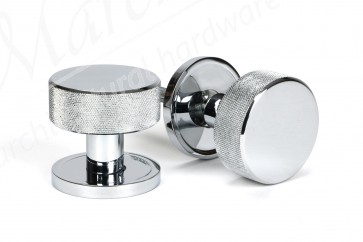 Brompton Mortice/Rim Knob Set (Plain) - Polished Chrome