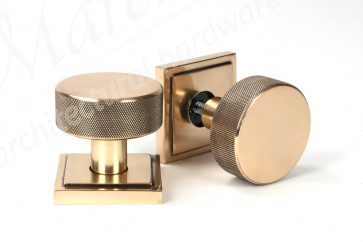 Brompton Mortice/Rim Knob Set (Square) - Polished Bronze