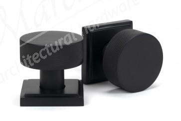 Brompton Mortice/Rim Knob Set (Square) - Matt Black