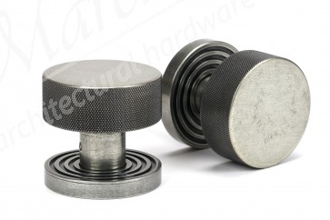 Brompton Mortice/Rim Knob Set (Beehive) - Pewter