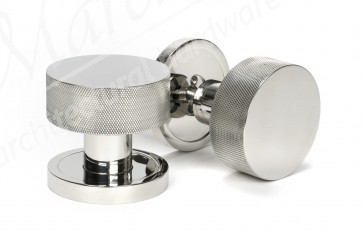 Brompton Mortice/Rim Knob Set (Plain) - Polished Marine SS (316)