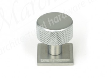 25mm Brompton Cabinet Knob (Square) - Satin Chrome