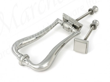 Slimline Art Deco Door Knocker - Polished Marine SS (316)