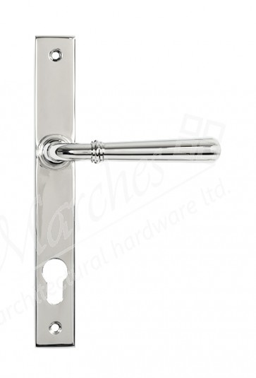 Newbury Slimline Lever Espag. Lock Set - Polished SS (316)