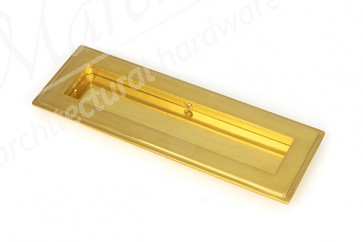 175mm Art Deco Rectangular Pull - Polished Brass