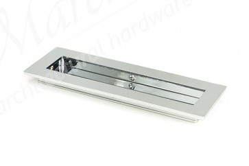 175mm Plain Rectangular Pull - Polished Chrome