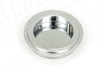 60mm Art Deco Round Pull - Polished Chrome