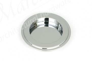 75mm Art Deco Round Pull - Polished Chrome