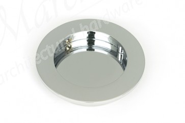 75mm Plain Round Pull - Polished Chrome