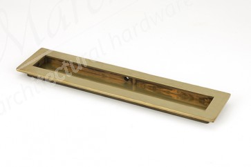 250mm Plain Rectangular Pull - Aged Brass