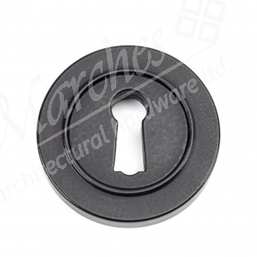 Matt Black Round Escutcheon (Plain)