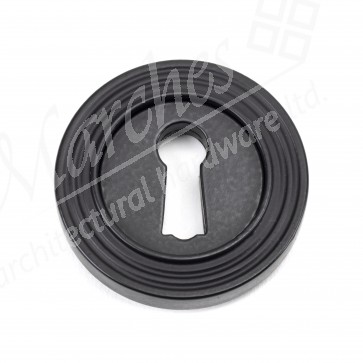 Matt Black Round Escutcheon (Beehive)