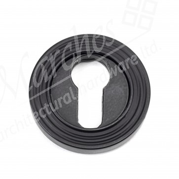 Matt Black Round Euro Escutcheon (Beehive)