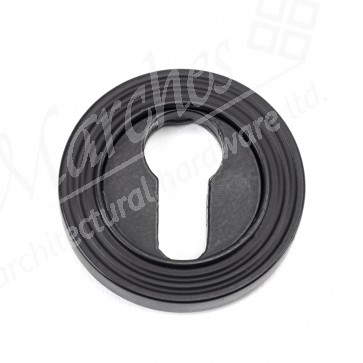 Matt Black Round Euro Escutcheon (Beehive)