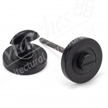 Matt Black Round Thumbturn Set (Plain)