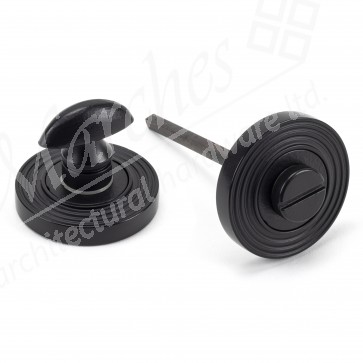 Matt Black Round Thumbturn Set (Beehive)