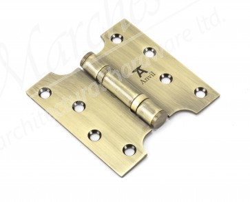 4" x 2" x 4"  Parliament Hinge (pair) SS - Aged Brass