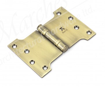 4" x 4" x 6"  Parliament Hinge (pair) SS - Aged Brass