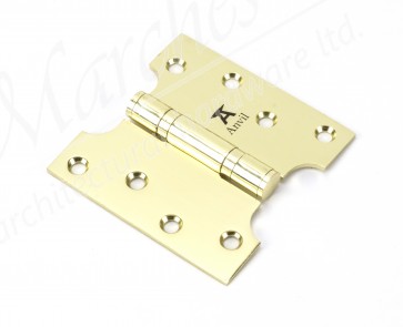 4" x 2" x 4"  Parliament Hinge (pair) SS - Polished Brass