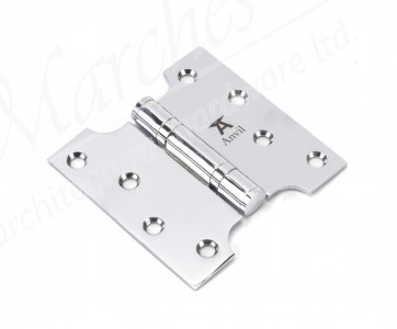 4" x 2" x 4"  Parliament Hinge (pair) SS - Polished Chrome