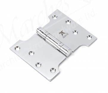 4" x 3" x 5"  Parliament Hinge (pair) SS - Polished Chrome