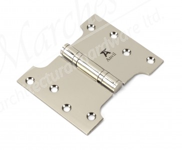 4" x 3" x 5"  Parliament Hinge (pair) SS - Polished Nickel