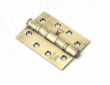 4" Ball Bearing Butt Hinge (pair) SS - Aged Brass