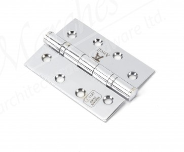 4" Ball Bearing Butt Hinge (pair) SS - Polished Chrome