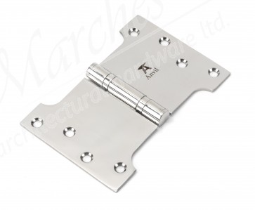 4" x 4" x 6"  Parliament Hinge (pair) SS - Polished SS