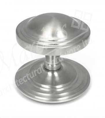 Art Deco Centre Door Knob - Satin SS (316)