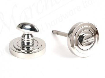 Round Thumbturn Set (Art Deco) - Polished SS (316)