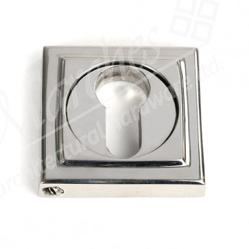 Round Euro Escutcheon (Square) - Polished SS (316)