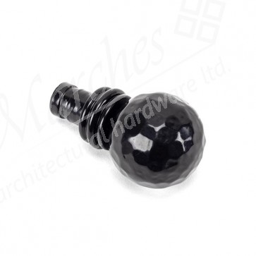 Hammered Ball Curtain Finial (pair) - Black